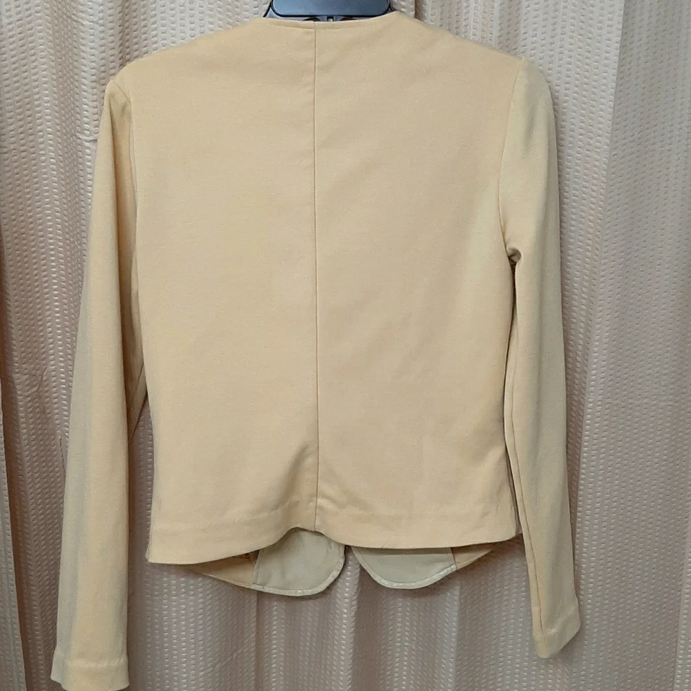 Forever 21 Asymmetrical Light Weight Jersey Knit Mixed Media Nude Moto Jacket